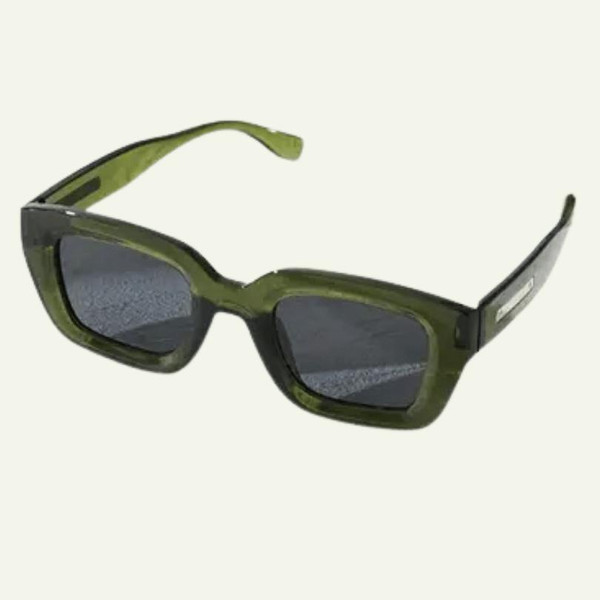 Black Thick Oversized Square Gradient Sunglasses with Purple Sunwear