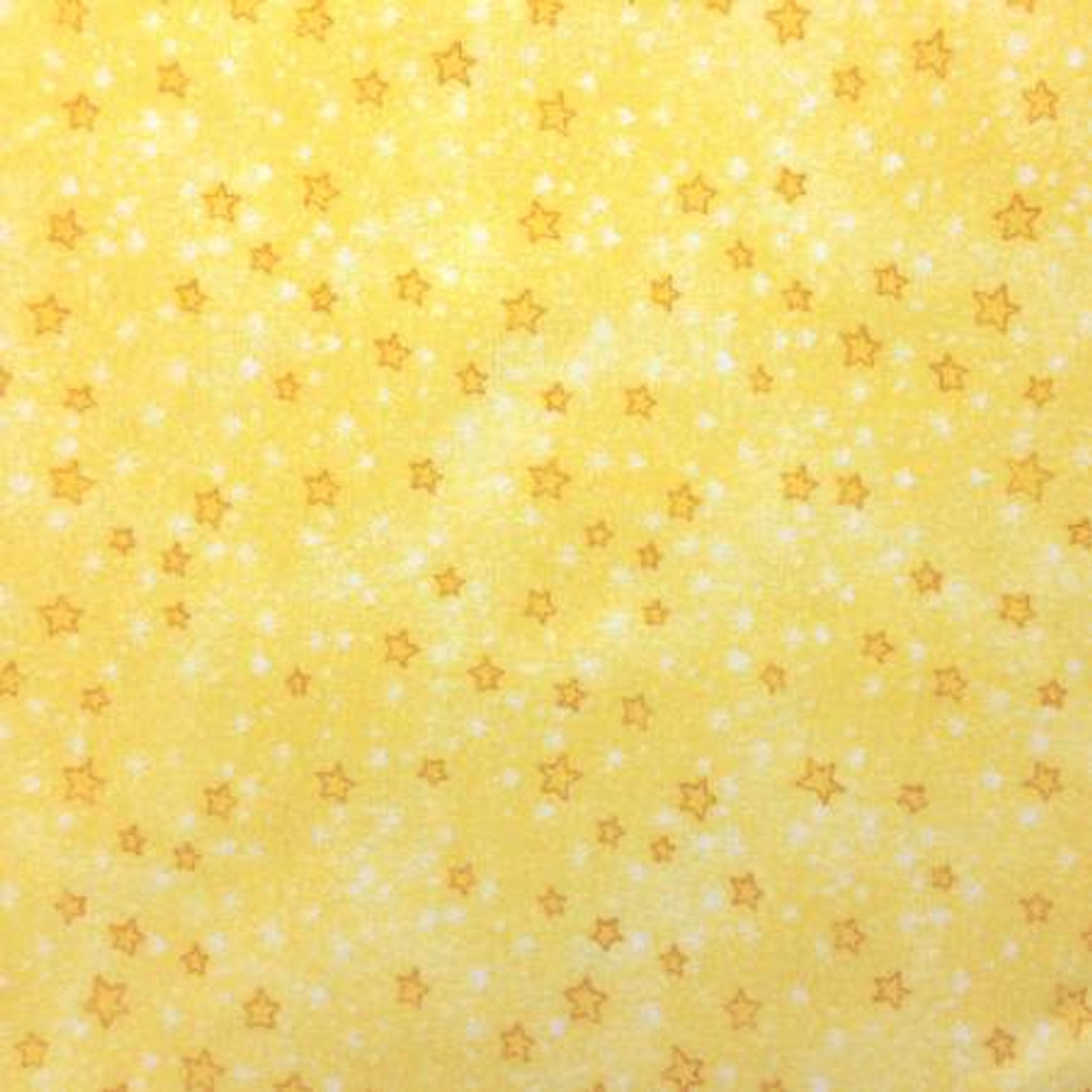 Yellow Mini Sparkle Stars - AE Nathan Flannel (9831AE-44)