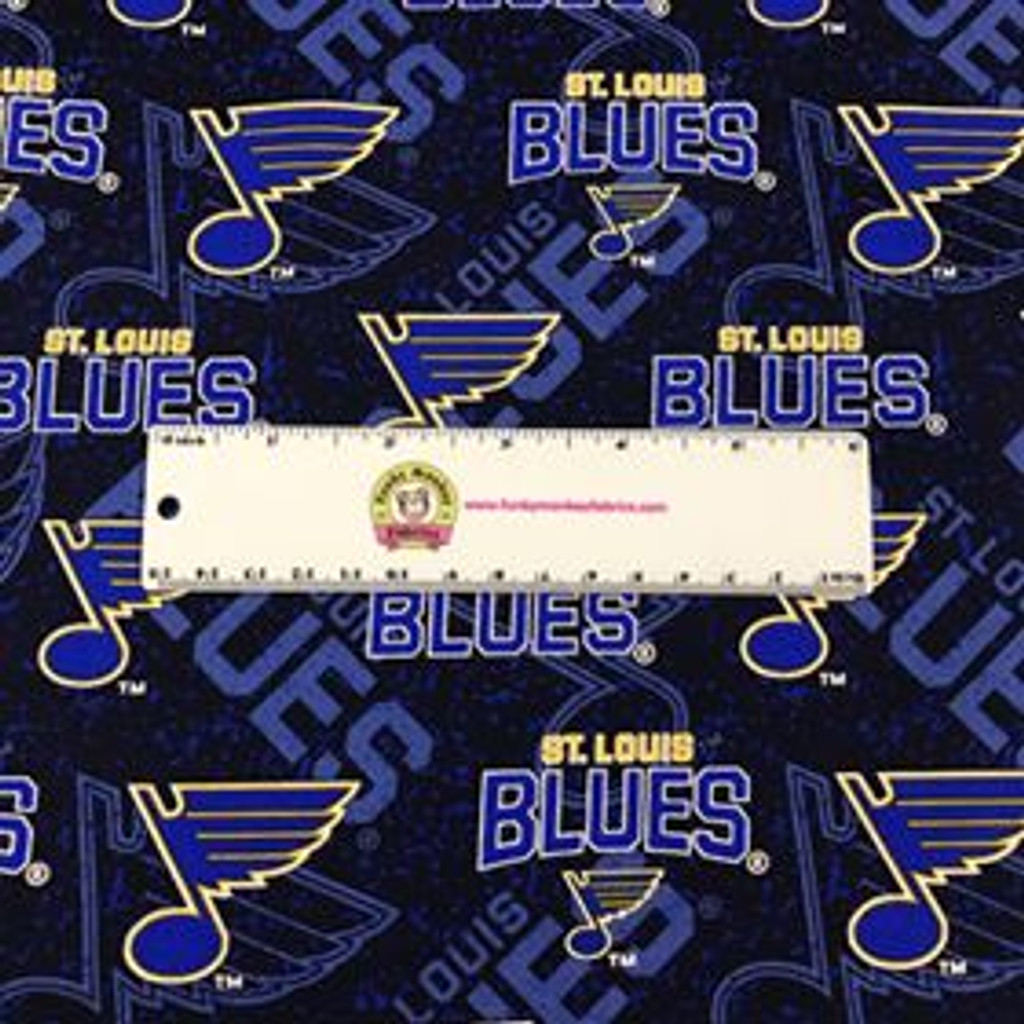 NHL Hockey Saint Louis Blues Tone on Tone Cotton - Sykel Enterprises - 1/2 yard
