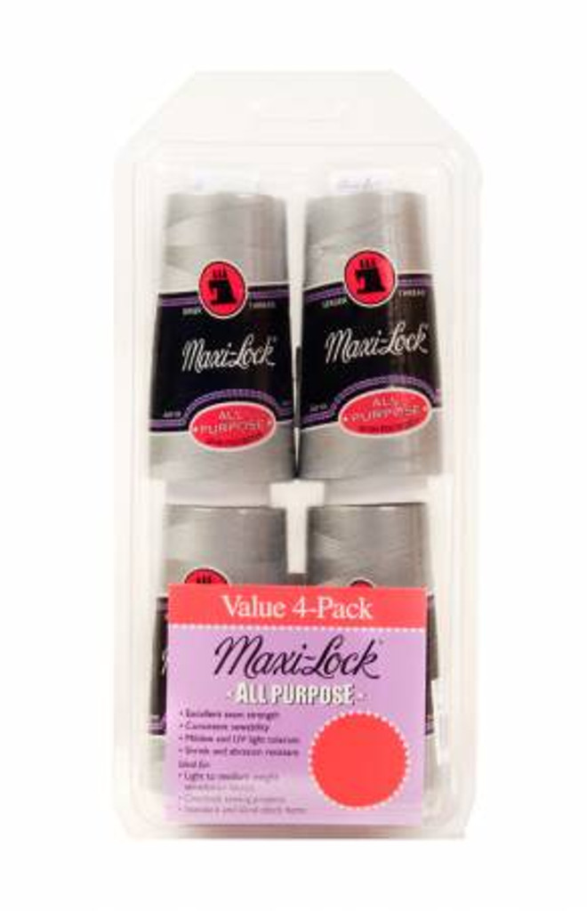 Light Grey Maxi-Lock All Purpose Thread Set - 4pk