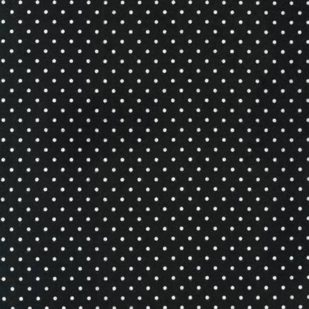 Tiny Dots Black - Robert Kaufman Flannel - 1/2 yard (FIN9255-2)