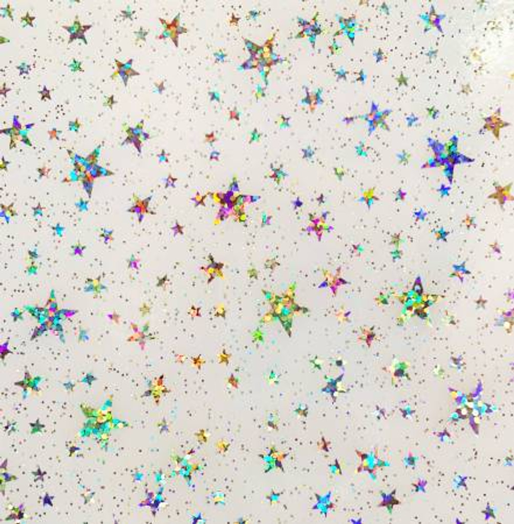 Vinyl Clear Glitter Stars (SHH-GLTSTRZ1)