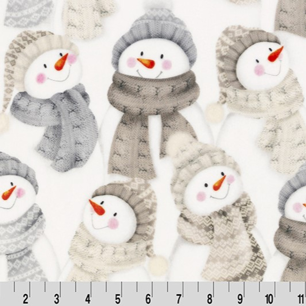 Simply Taupe Snow Day Digital - Shannon Fabrics Cuddle Minky (DCSNOWDAYSIMPLYTAUPE)