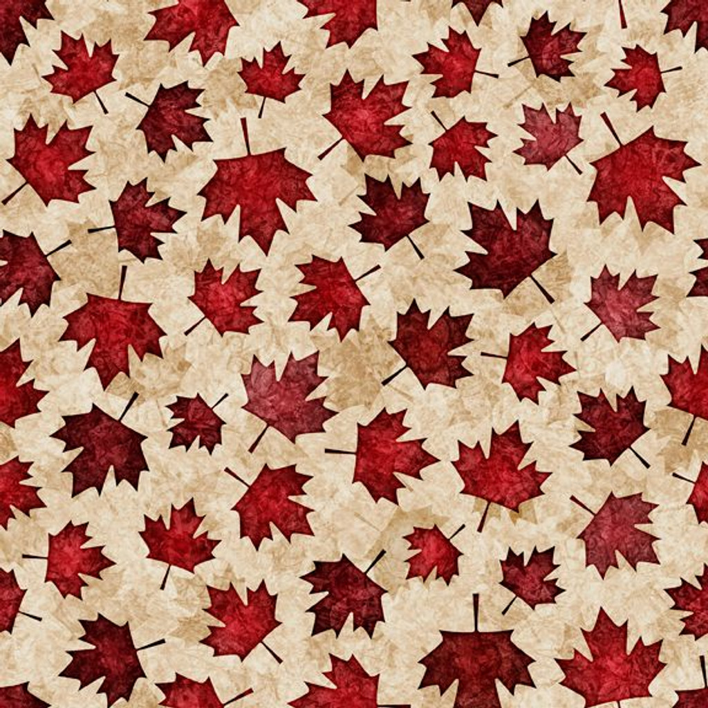Maples Leaves on Cream - QT Fabrics Cotton (28744A)