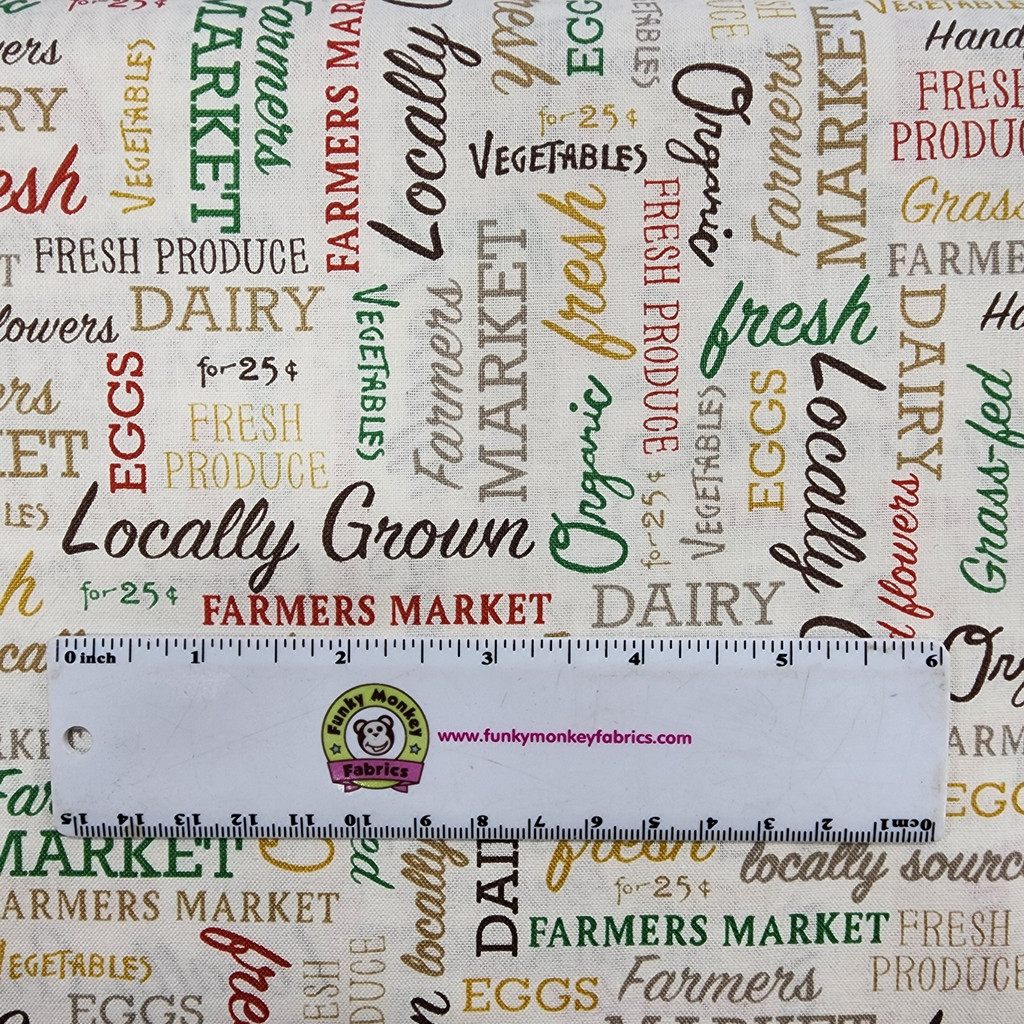 Farmer's Market Words - Windham Fabrics Cotton