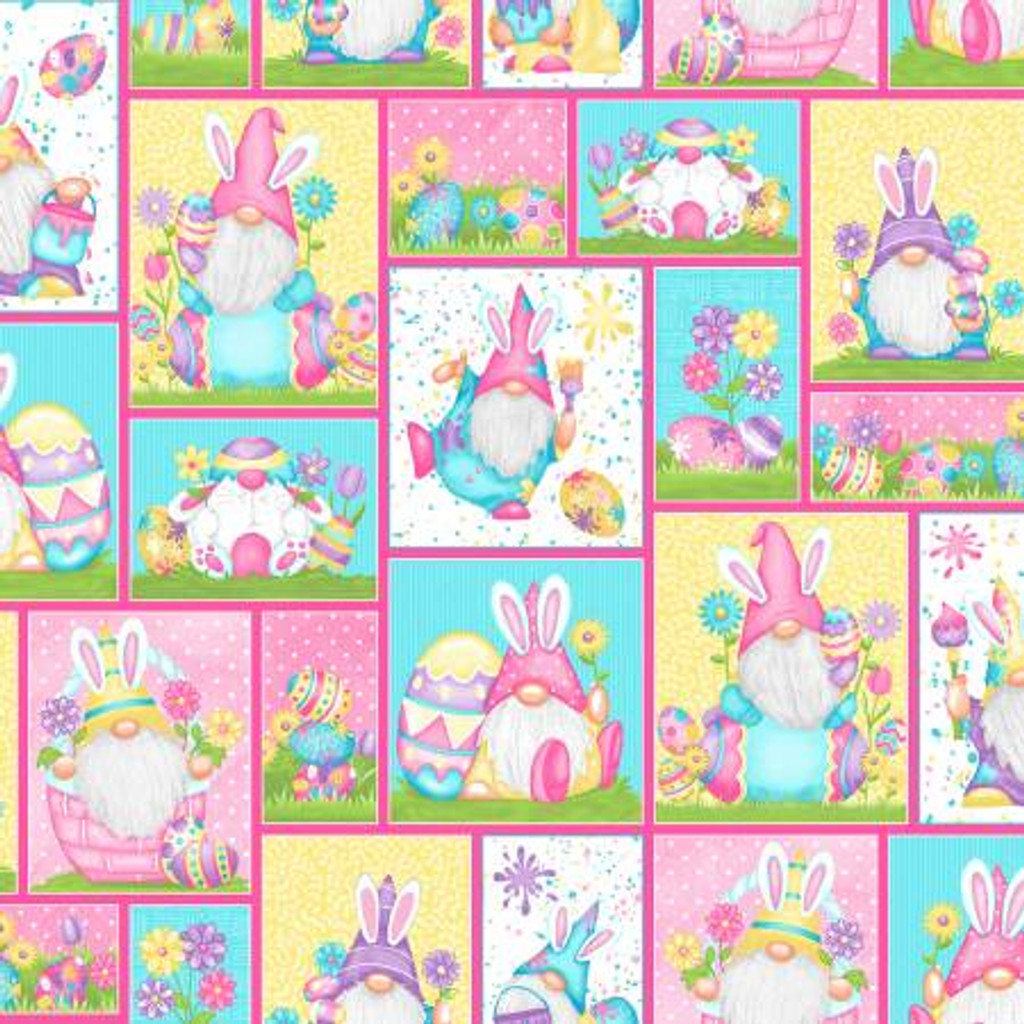 Multi Easter Patchwork - Henry Glass Cotton (562-21)