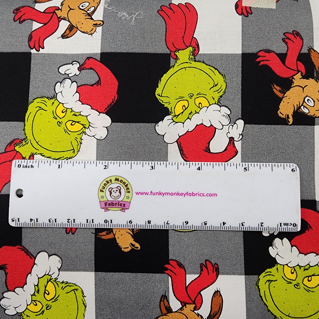 Plaid Dr. Seuss How The Grinch Stole Christmas - Robert Kaufman Cotton