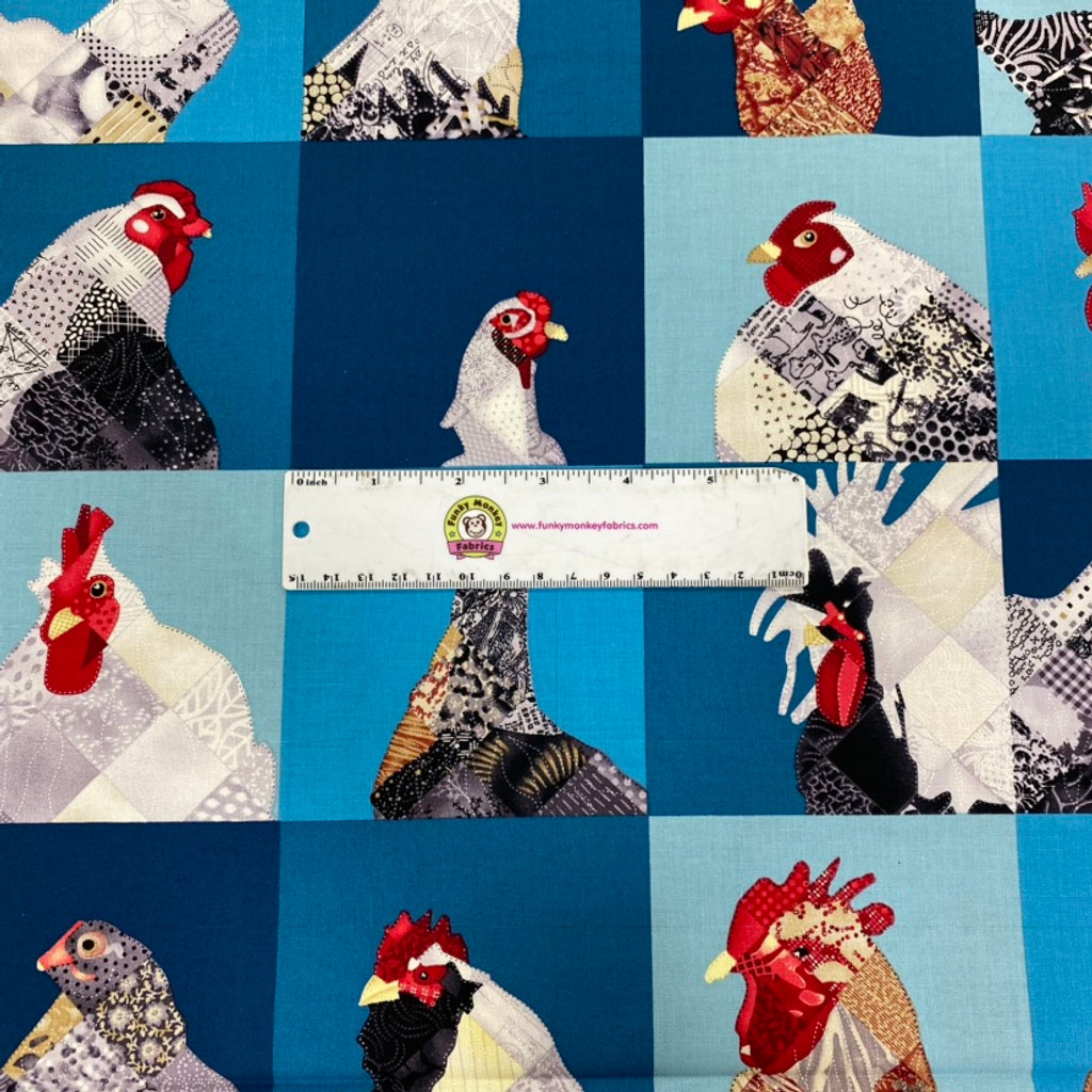 Zooming Chickens - Studio E Cotton