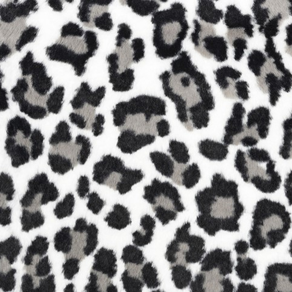 White Leopard Seal Luxe - Shannon Fabrics Cuddle Minky (lcsleopardwhite)