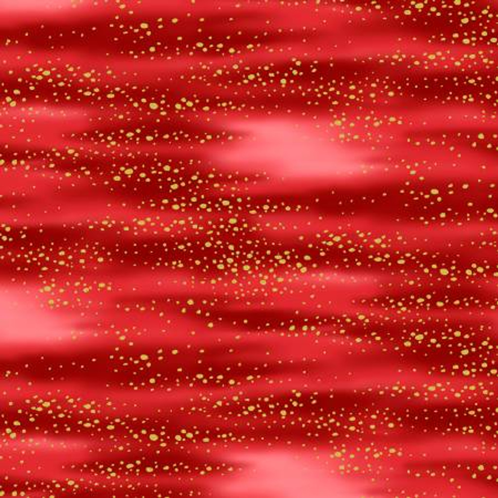 Red Tsuru Flowing Blender with Metallic - P & B Textiles Cotton (TSUR5263-R)