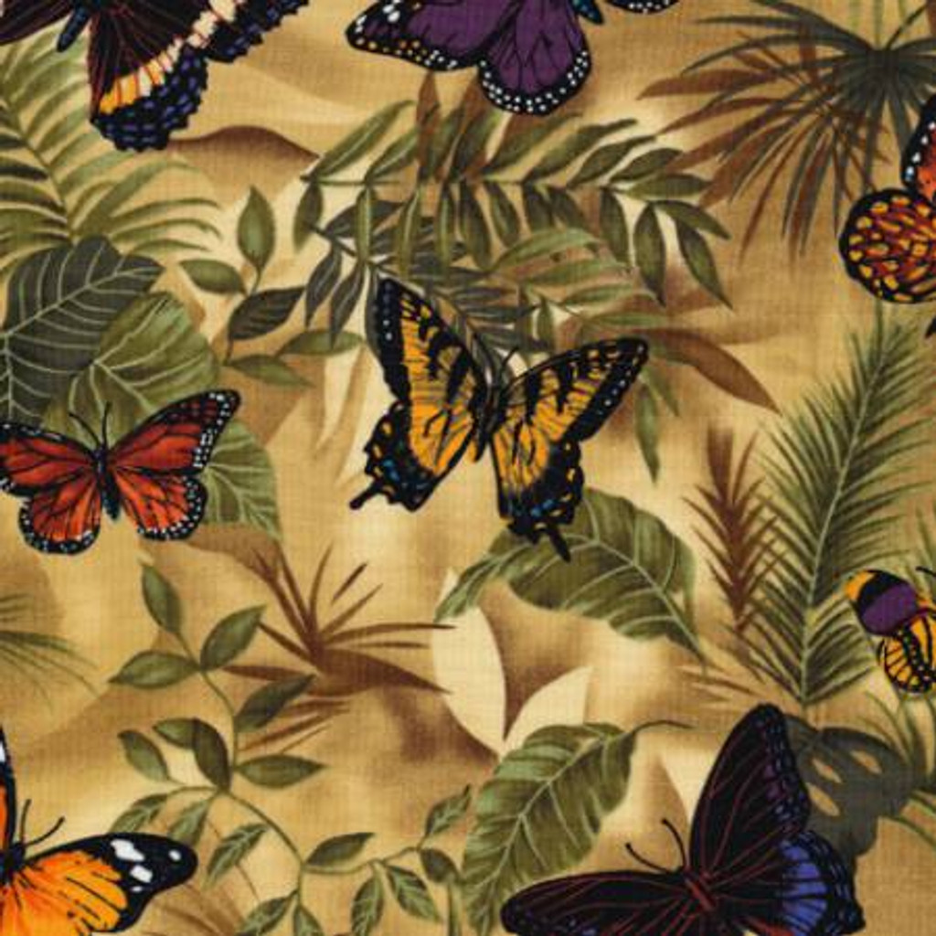 Neutral Butterflies - Timeless Treasures Cotton (C3518-NEUT)