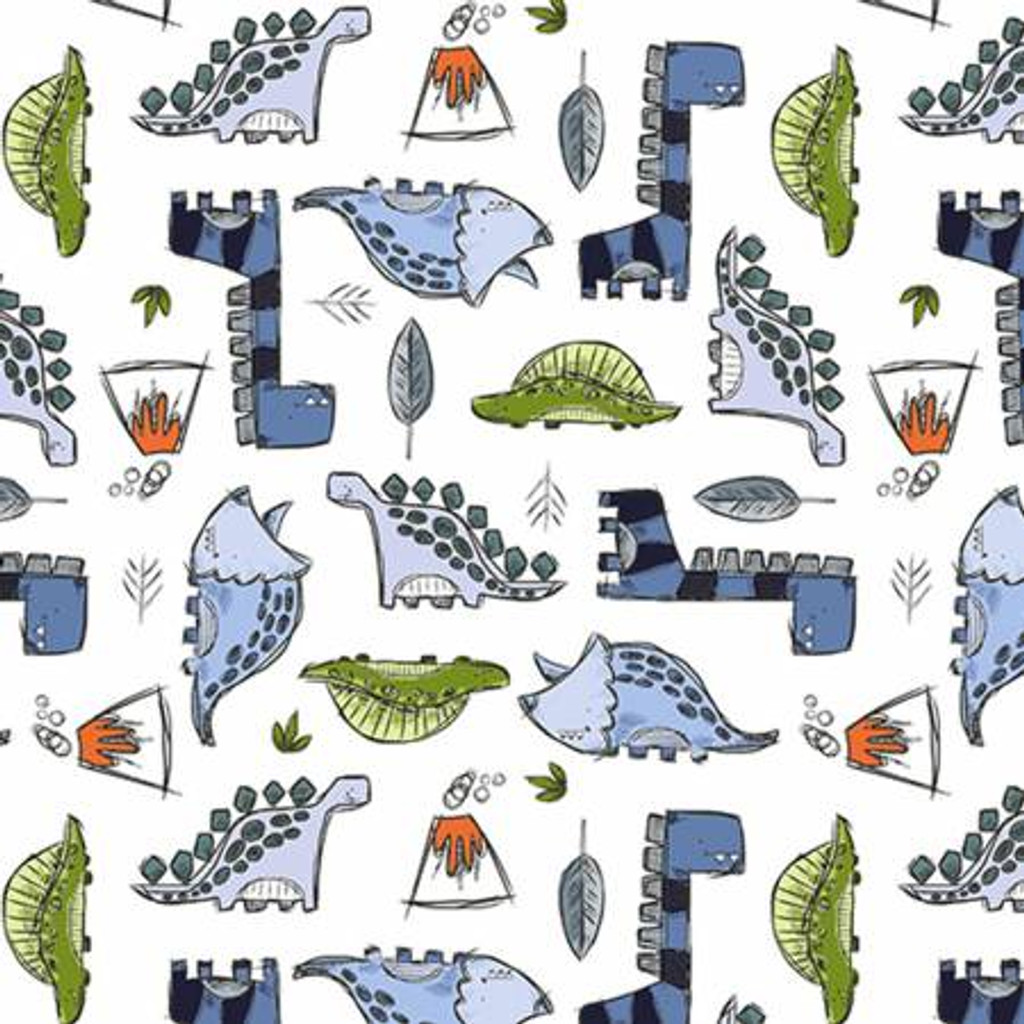  Snow Jurassic - Shannon Fabrics Cuddle Minky