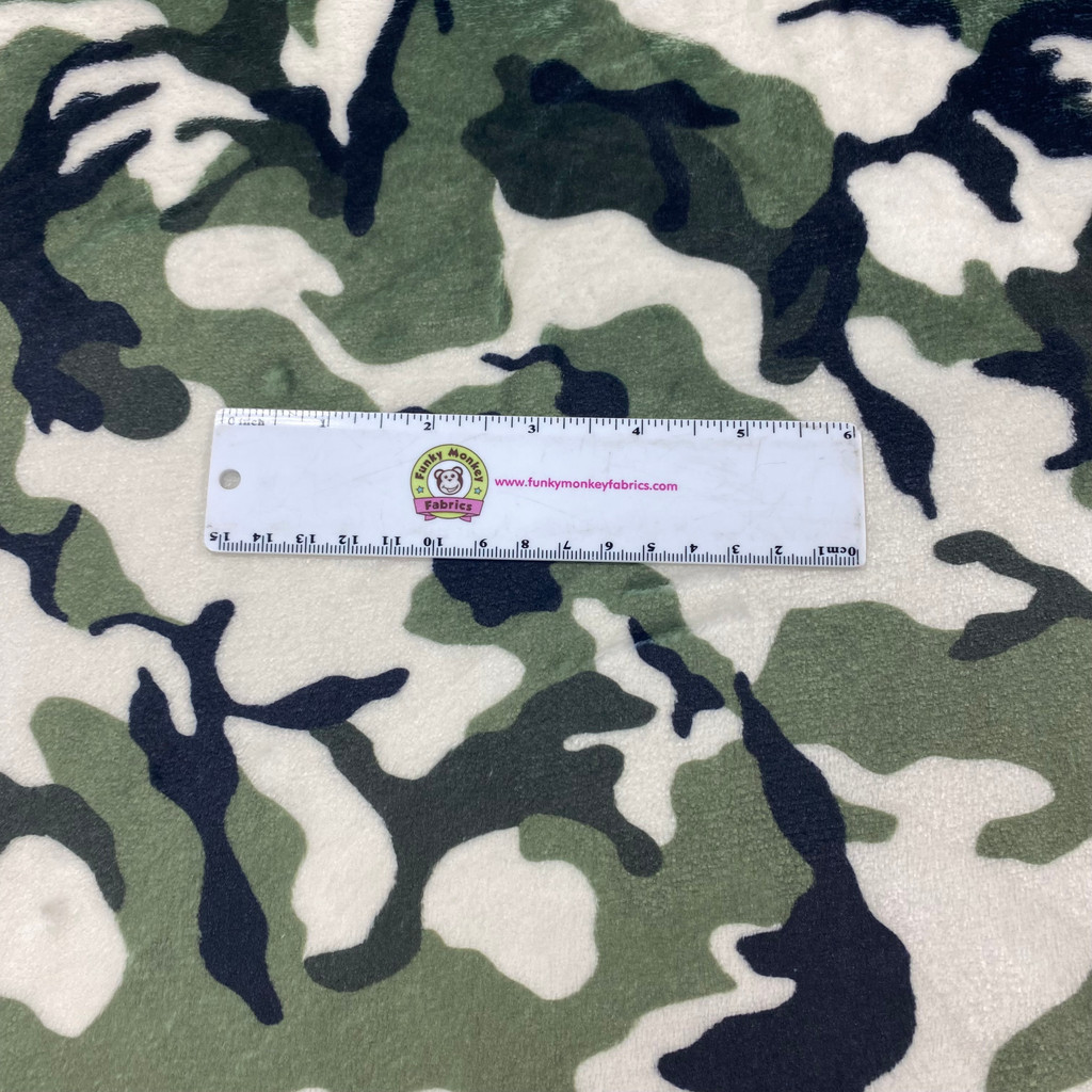 Loden Camo Double Sided Cloud Cuddle - Shannon Fabrics Cuddle Minky