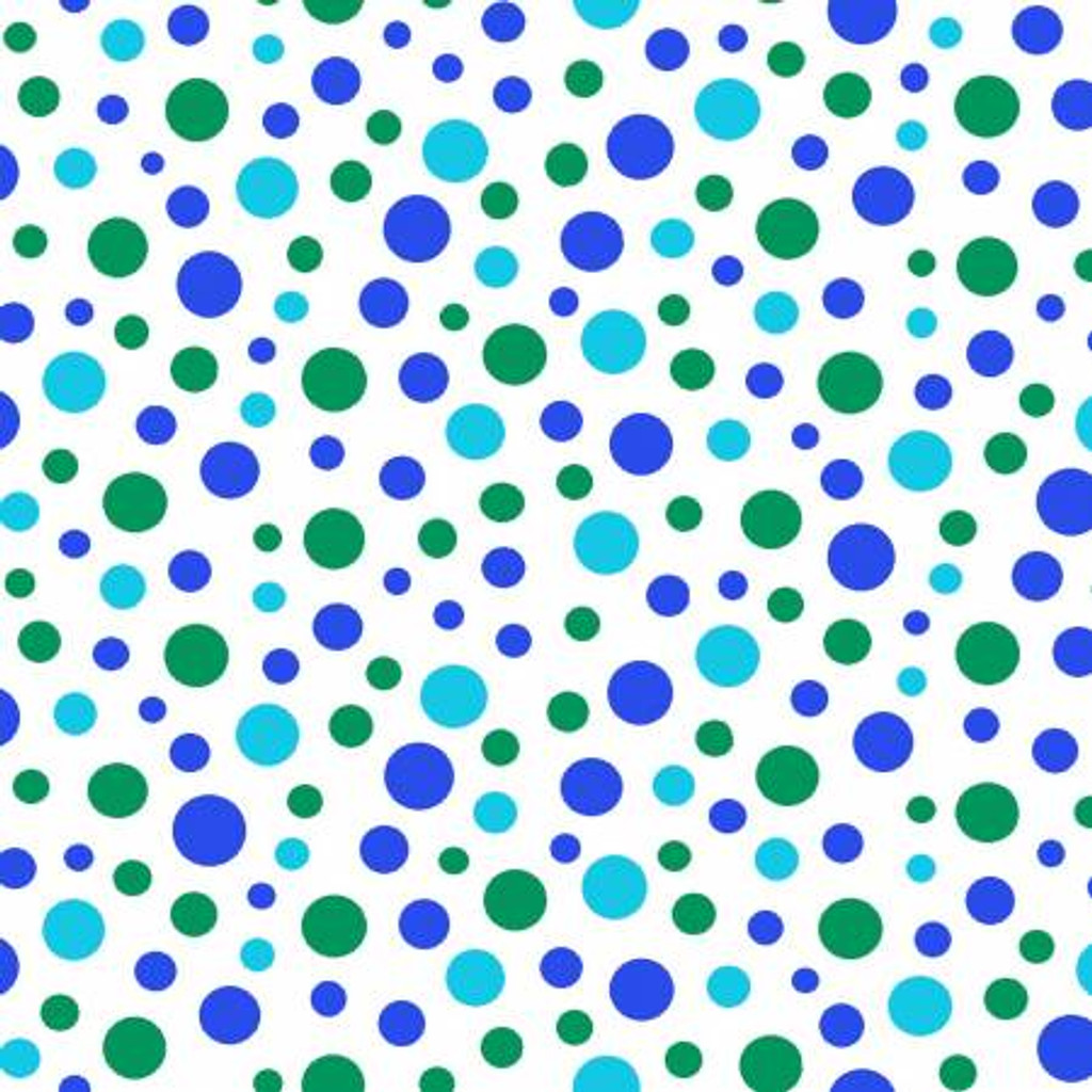 Belle & Blue Fun Dots White - Freckle & Lollie Cotton ( FLBB-D23-W