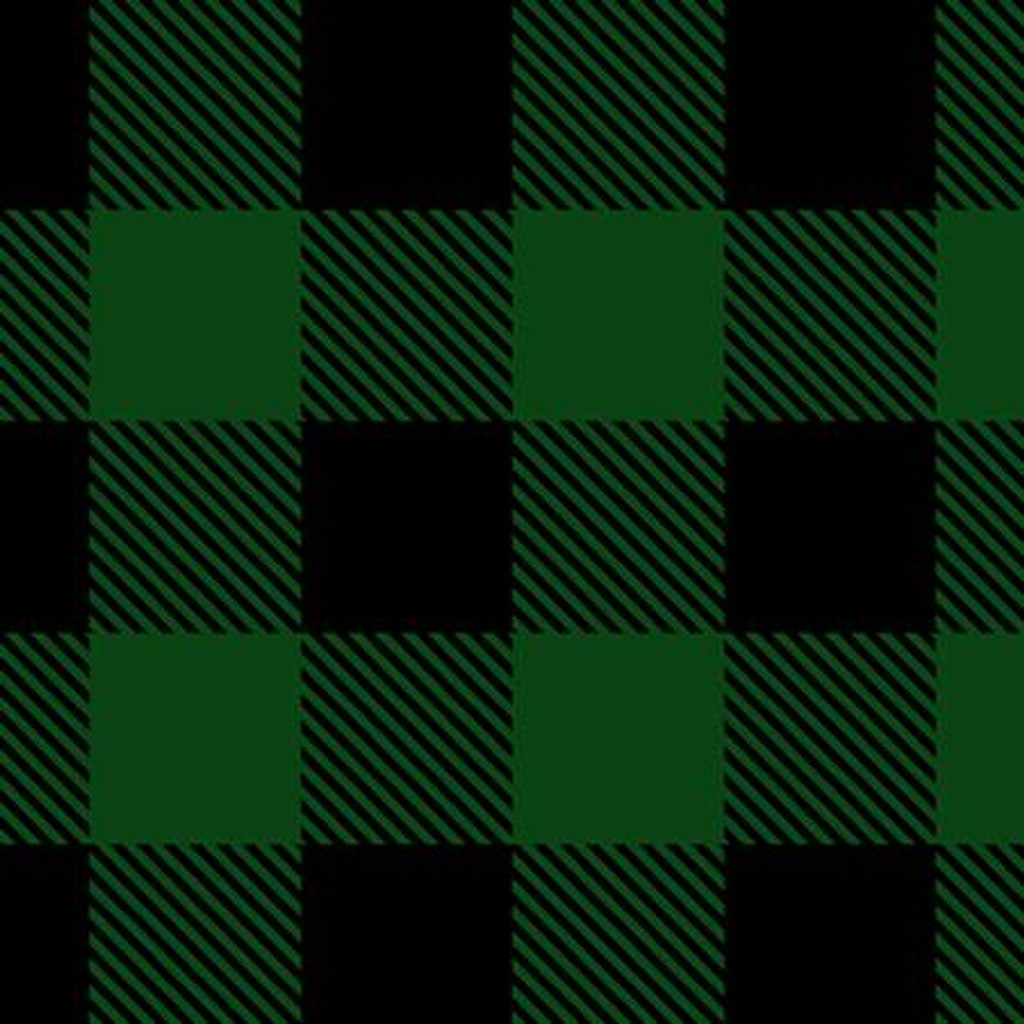 Evergreen/Black Buffalo Check - Shannon Fabrics Cuddle Minky