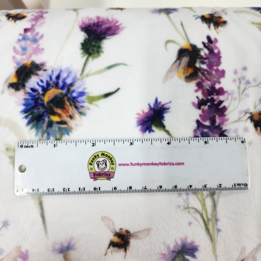 Bee Garden Amethyst Digital - Shannon Fabrics Cuddle Minky