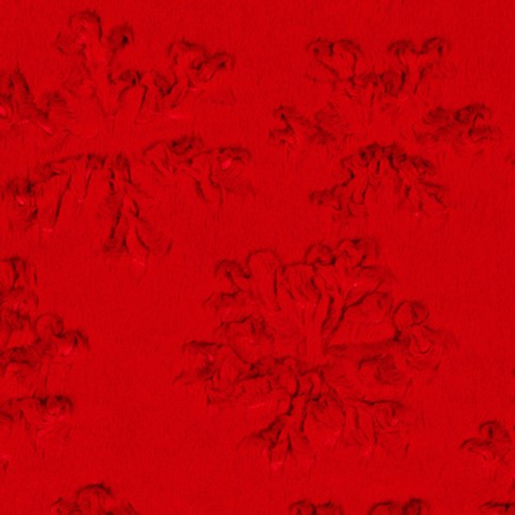 Scarlet Embossed Snowflake Luxe - Shannon Fabrics Cuddle Minky