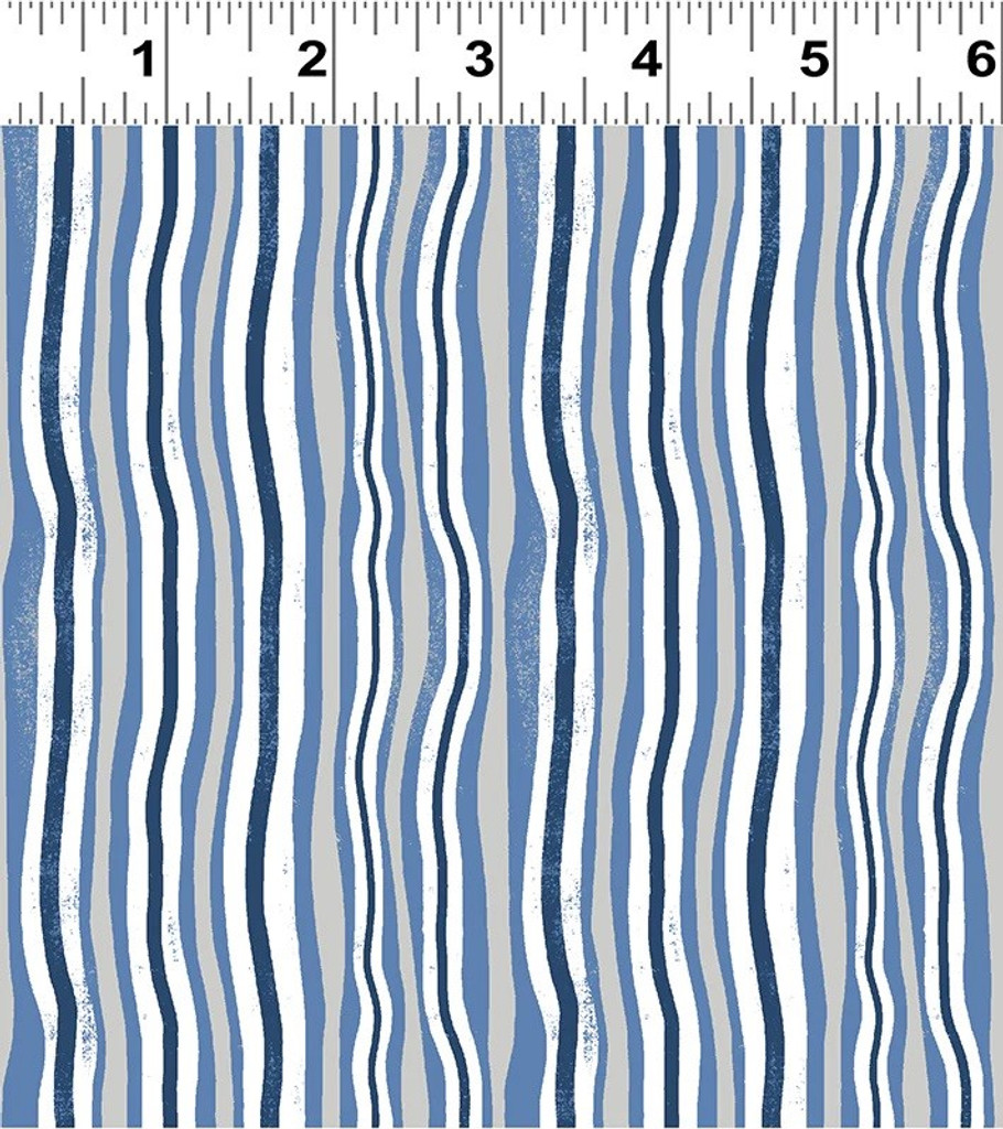  Dark Denim Jungle Jive Stripe - Clothworks Cotton (Copy of Y3113-89)