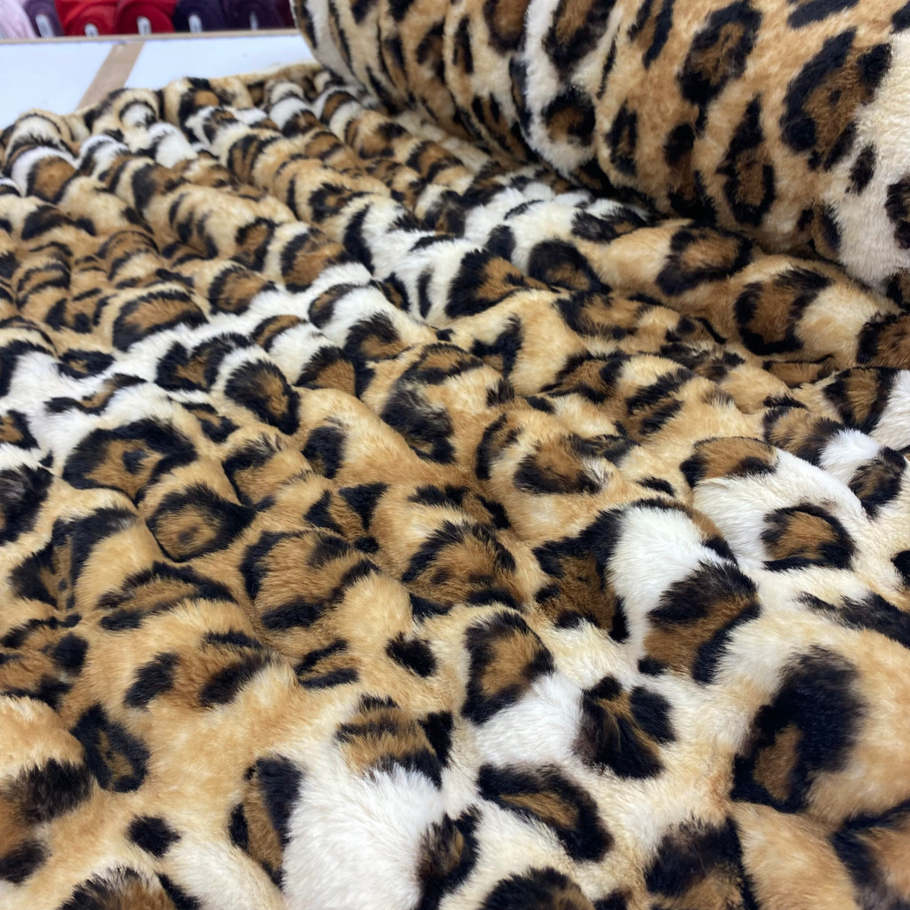 FULL BOLT - Bobcat Camel/Black Milan Luxe - Shannon Fabrics Cuddle Minky