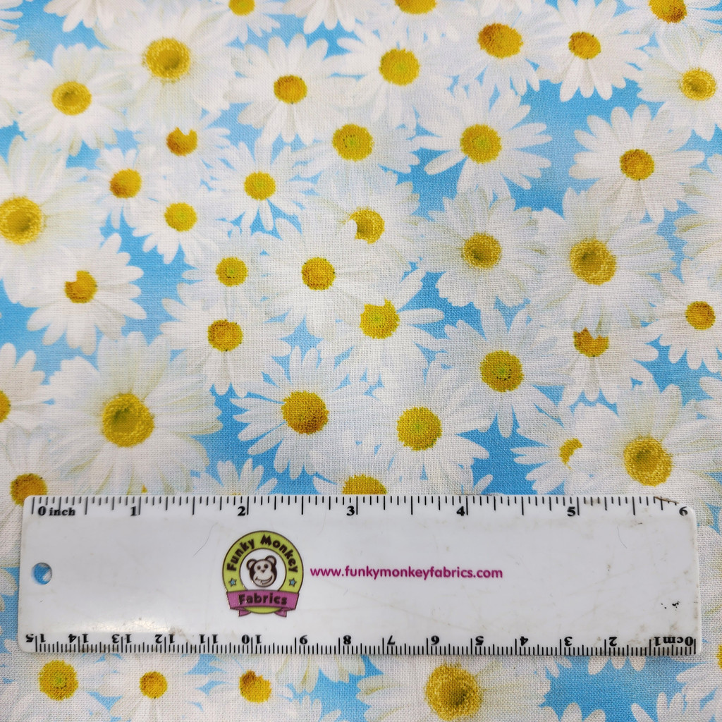 Sky Daisies in the Blue Sky - Timeless Treasures Cotton