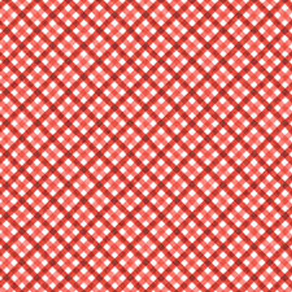 Festive Canada Red Bias Plaid - Windham Fabrics Cotton (53137D-6)