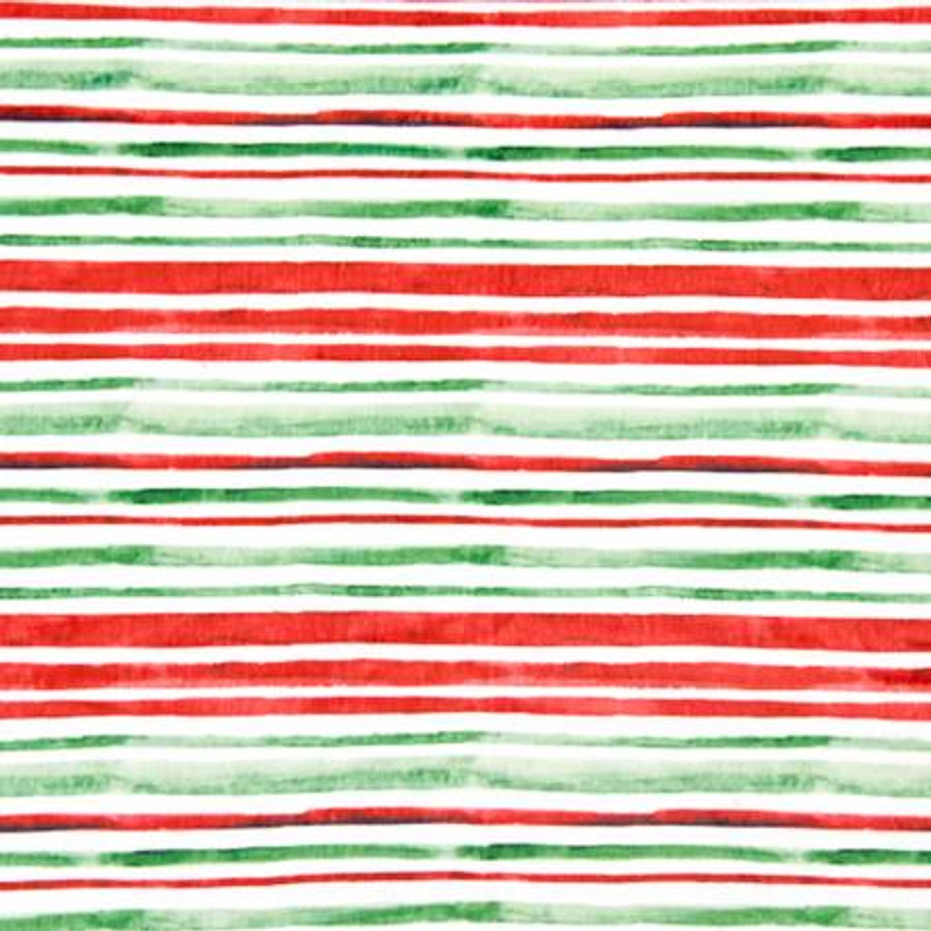 Red/Green Stripe Digital - Shannon Fabrics Cuddle Minky ( DCSTRIPEREDGREEN