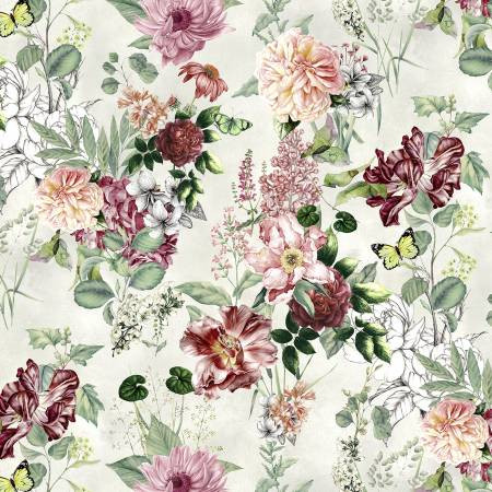 Botanical Charm Vintage - Hoffman Fabrics (W5369H-119)