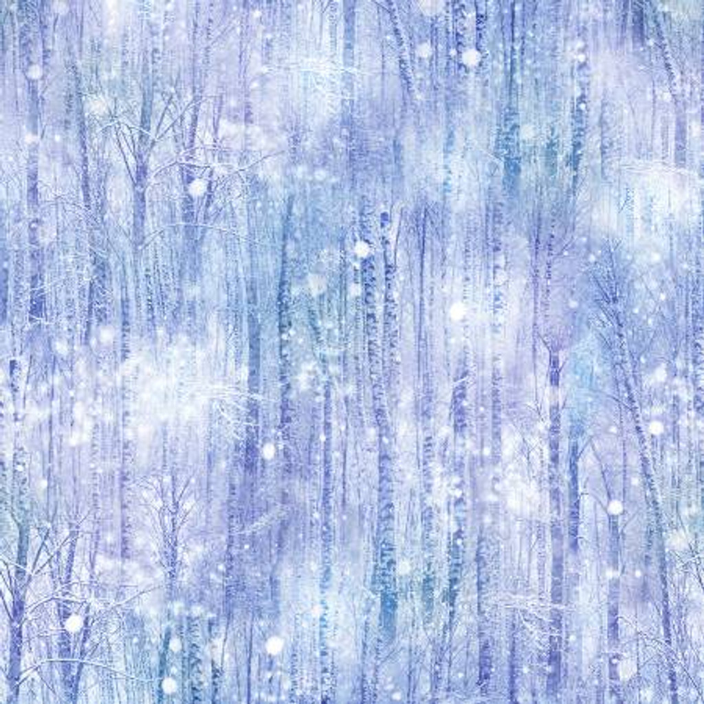 Periwinkle Winter Bliss Digitally Printed - Hoffman Fabrics (U5033H-139)