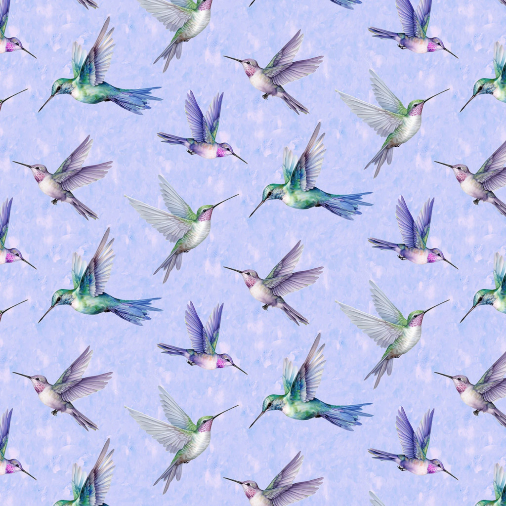 Multi Flying Hummingbirds - Timeless Treasures Cotton (CD3507-MULTI)