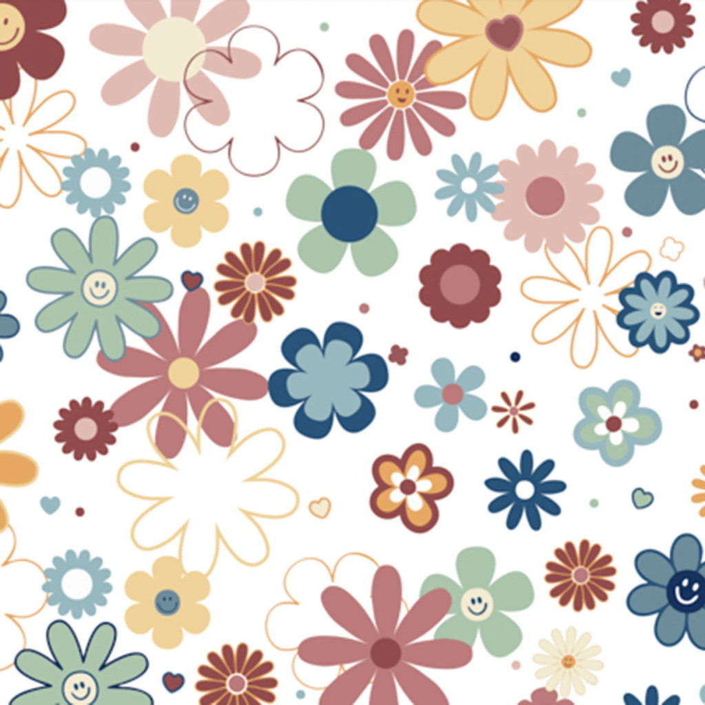 Disco Daisies Digital - Shannon Fabrics Cuddle Minky (dcdiscodaisiesmulti)
