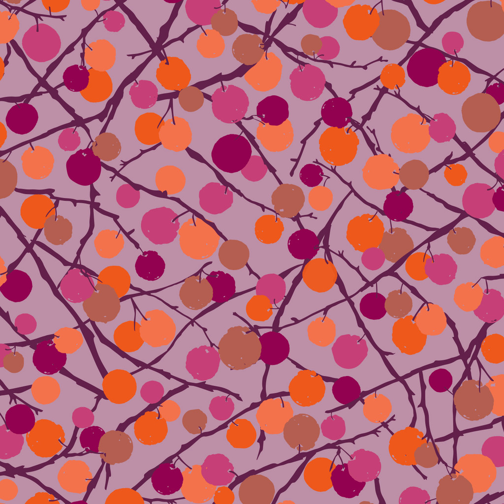 Bittersweet Fruit on Trees - Woodland Wander - Dashwood Studio Cotton (wood2520)