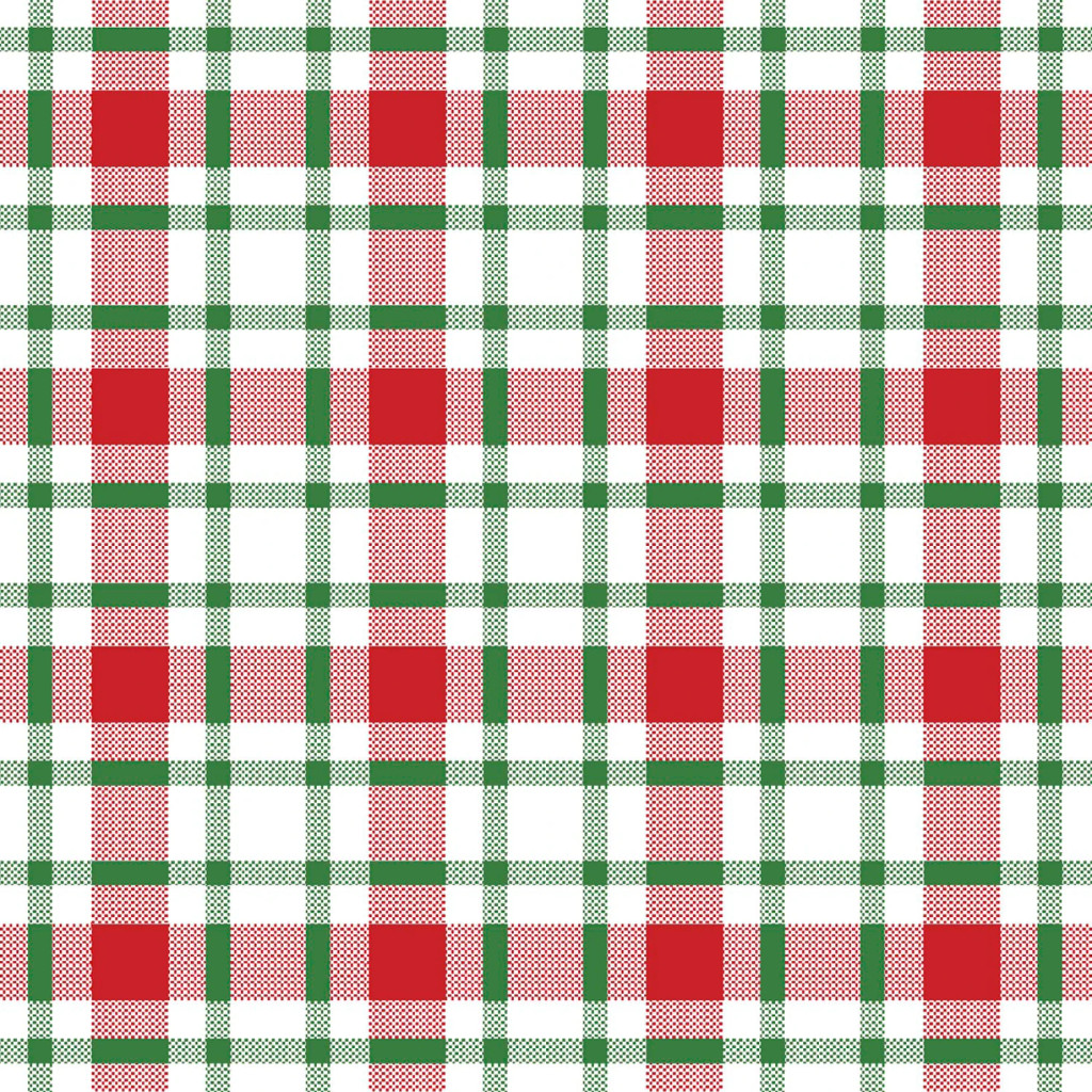 Jingle All The Way Plaid - 3 Wishes Cotton (15492-WHT)
