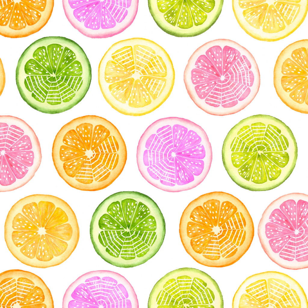 Fruit Slices - 3 Wishes Cotton (22419WHT)