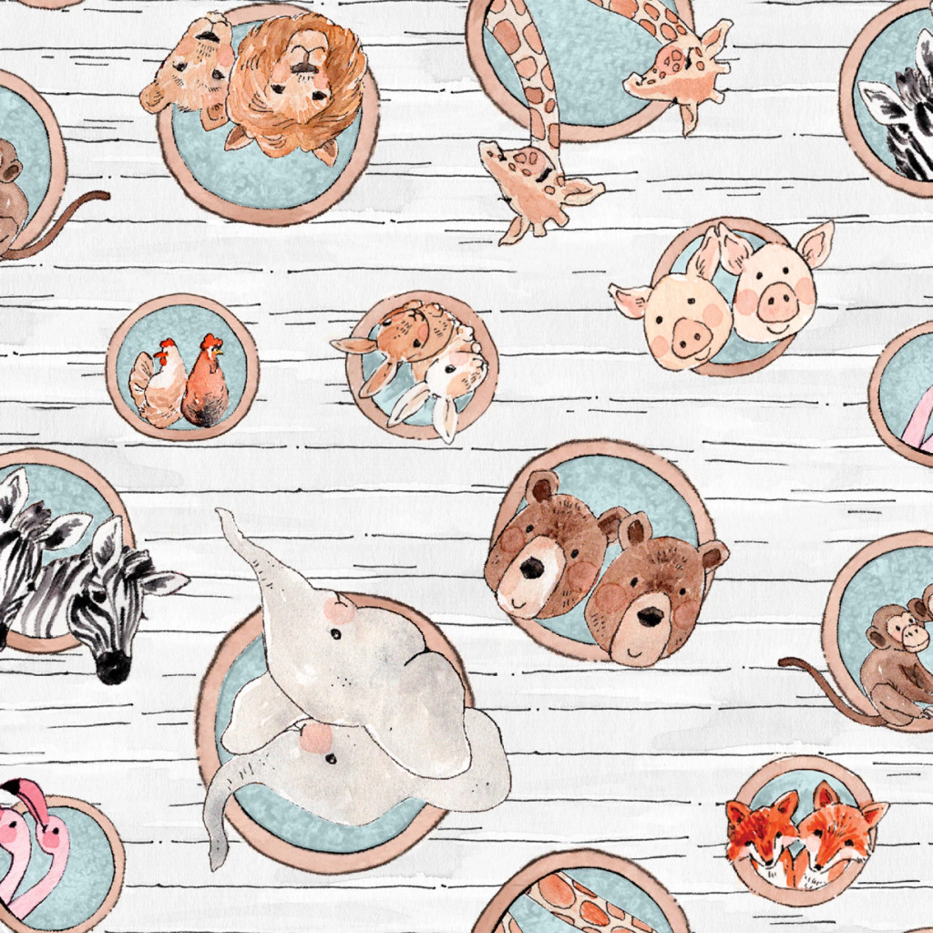 Two By Two Gray - 3 Wishes Cotton (22232-GRY)