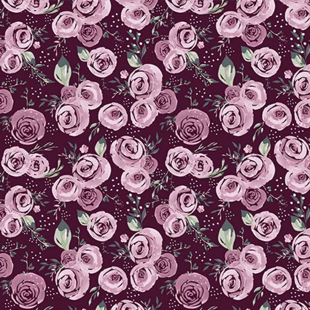 Garden Roses Woodrose Quilting Cuddle - Shannon Fabrics (QCGARDENROSESWOODROSE)