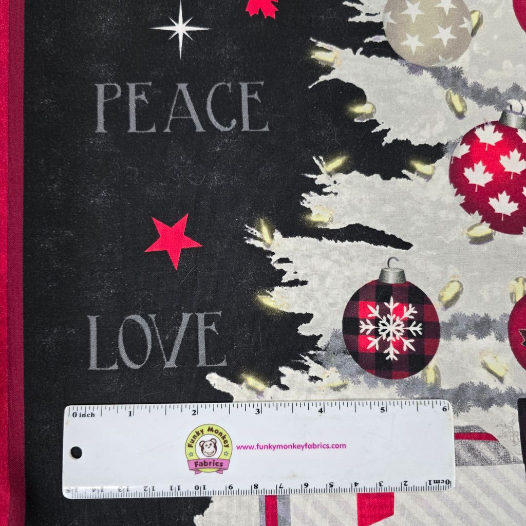 Canadian Christmas Tree Panel - Windham Fabrics Cotton