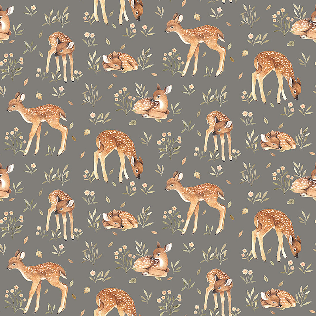 Pewter Oh Deer - Dear Stella Cotton (ST-DNS3315PEWTER)
