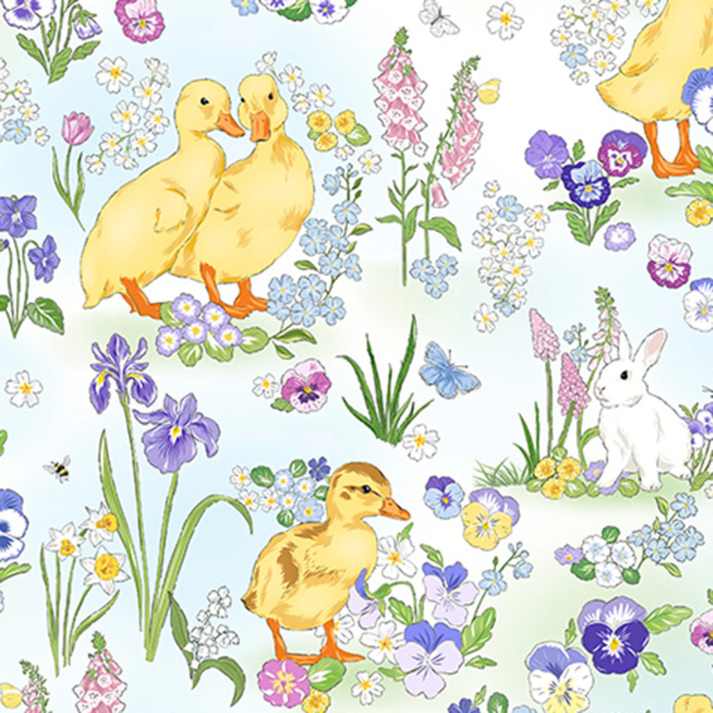 Duck Duck Bunny Digital - Shannon Fabrics Cuddle Minky (DCDUCKDUCKBUNNYMULTI)