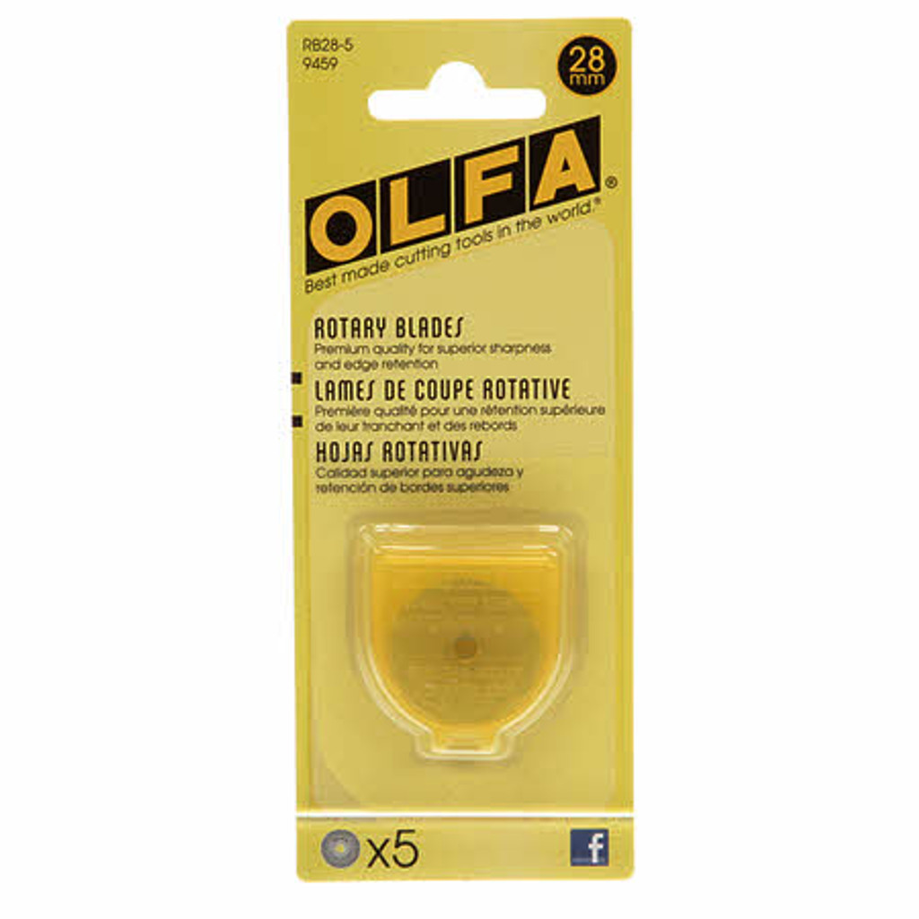 Olfa 28mm Rotary Cutter Replacement Blades - 5 Pack
