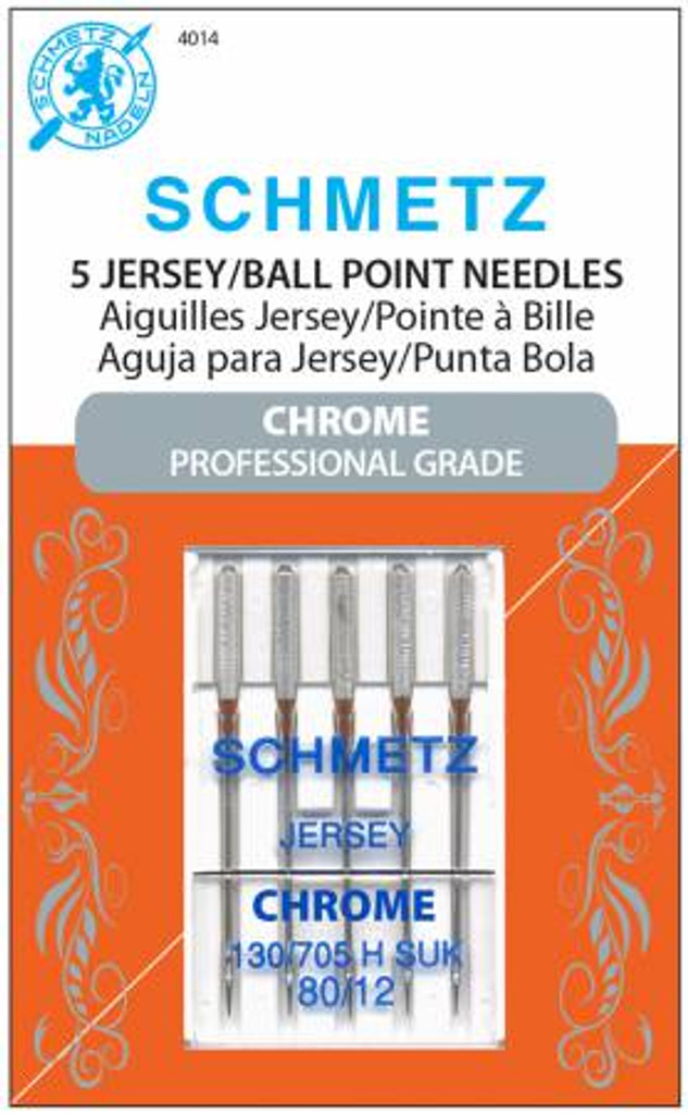 Chrome Jersey Schmetz Needles Size 80/12 (5 pack)