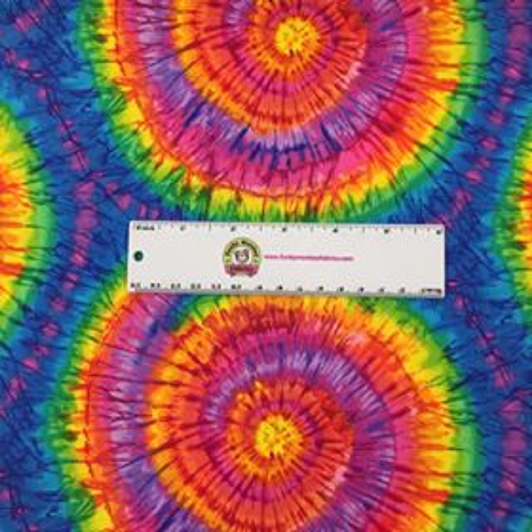 100% Cotton - Tie Dye - Orange/Purple - Sold by Half Metre