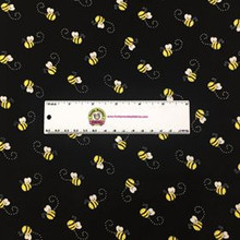 Bees on Black - Timeless Treasures Cotton (C5496-BLACK) 