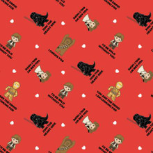 Red Star Wars Valentine - Camelot Cotton - 1/2 yard (73010396-7)