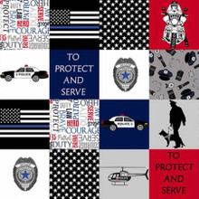 Police Digital - Shannon Fabrics Cuddle Minky (DCPOLICEBLUE)
