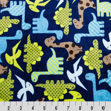 Midnight Dino Zoo - Shannon Fabrics Cuddle Minky