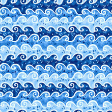 Waves The Sea is Calling - Studio E Cotton (E6784-17)