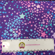 Belle & Blue Stars Purple - Freckle & Lollie Cotton