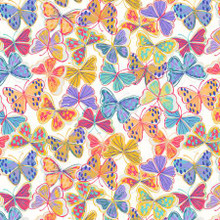 Kaleidoscope Ivory Butterflies - Windham Flannel (53424F-7)