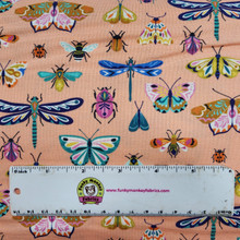 Insects & Butterflies on Coral - Dashwood Studio Cotton