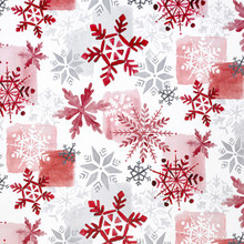 Scarlet Snowfall Digital - Shannon Fabrics Cuddle Minky